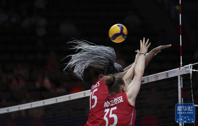 世界女排联赛（中国北京站）：法国队胜比利时队