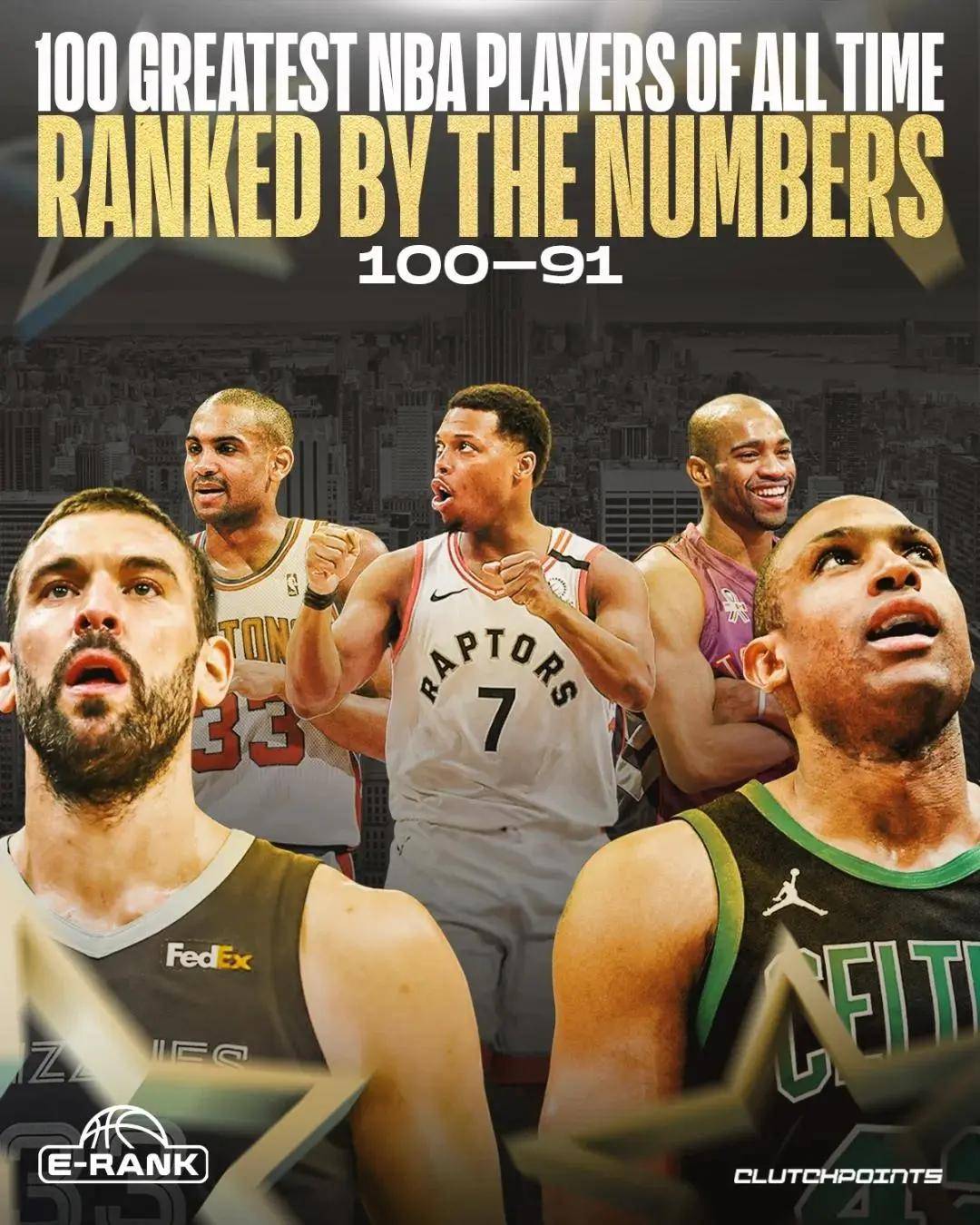 NBA百大球星排行榜！詹姆斯高居第二！库里无缘历史前十